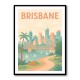 Brisbane Travel Poster Wall Art