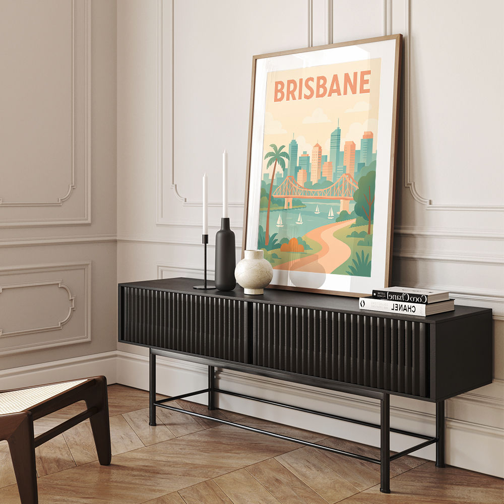 Brisbane Travel Poster Wall Art