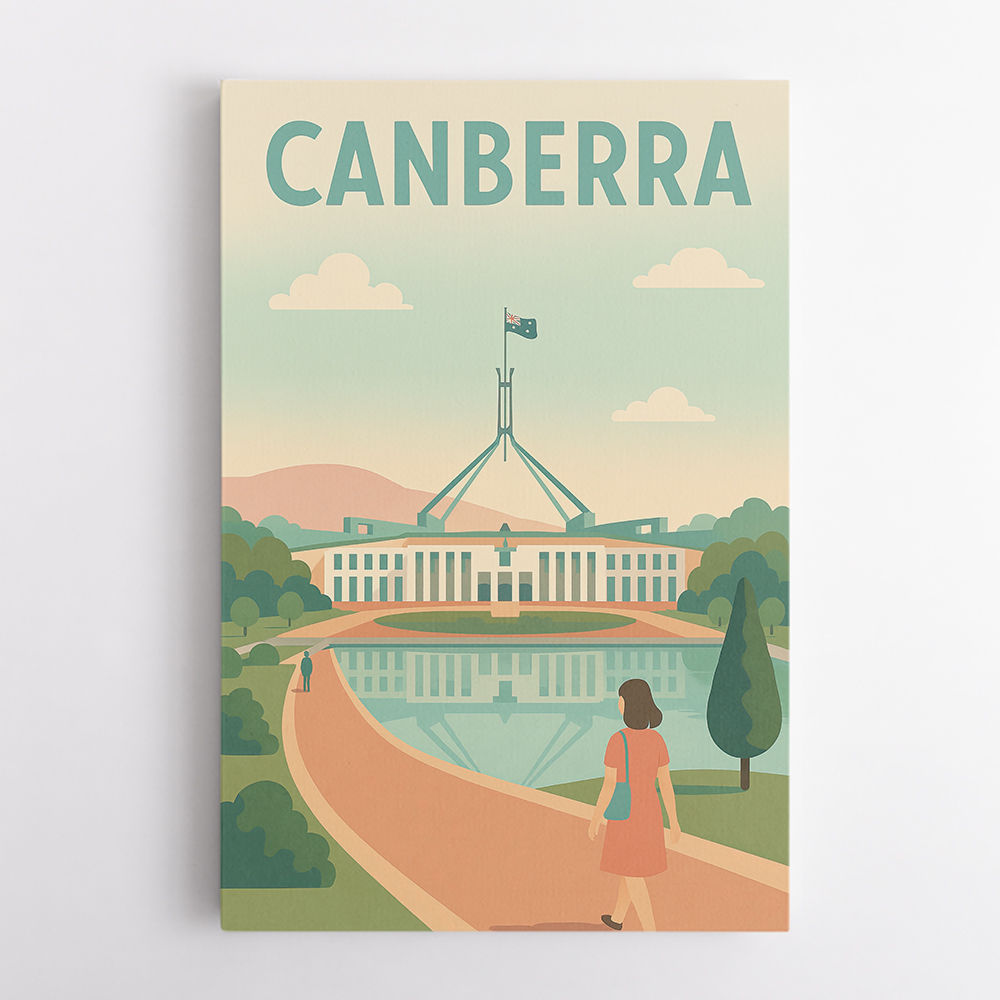 Canberra Travel Poster Wall Art