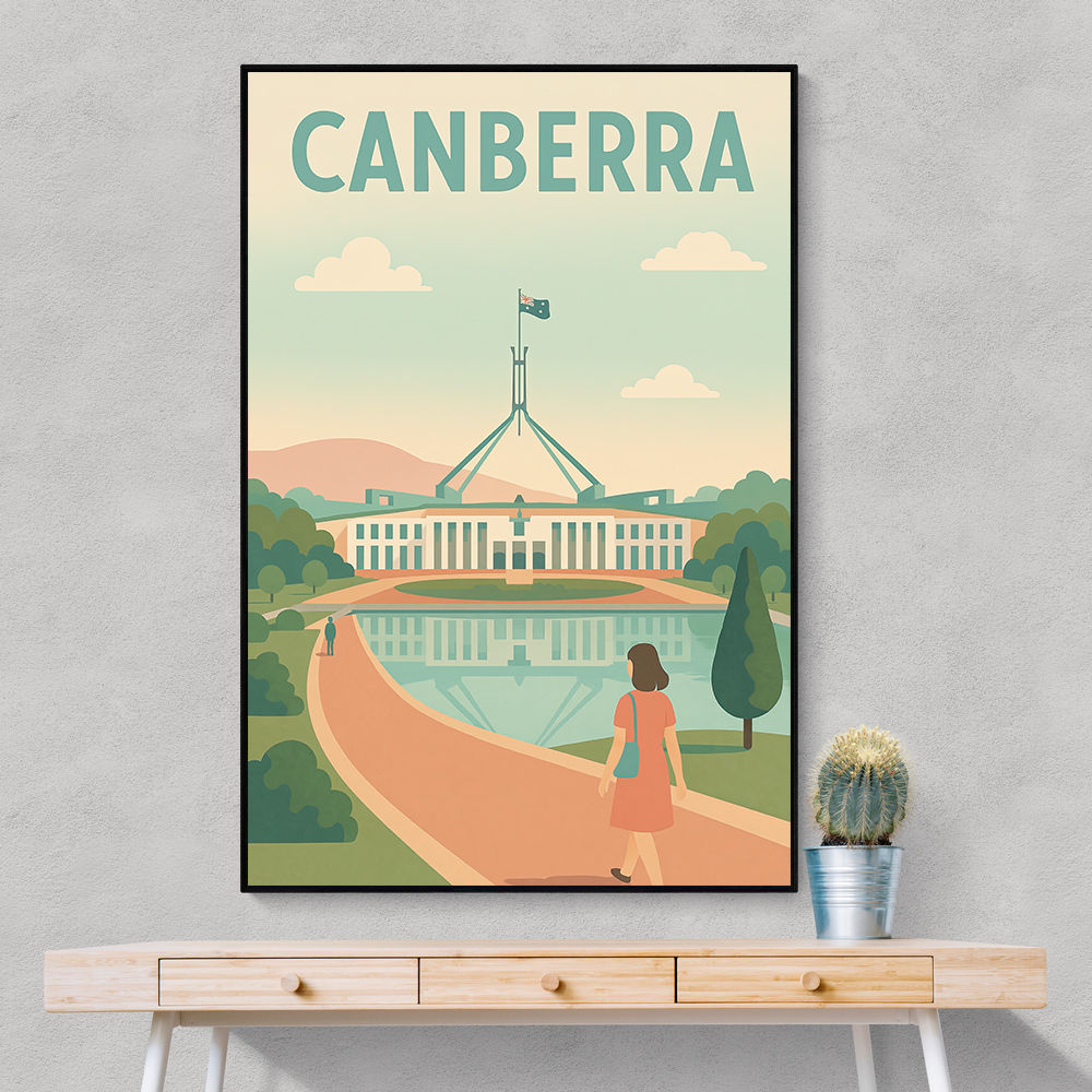 Canberra Travel Poster Wall Art
