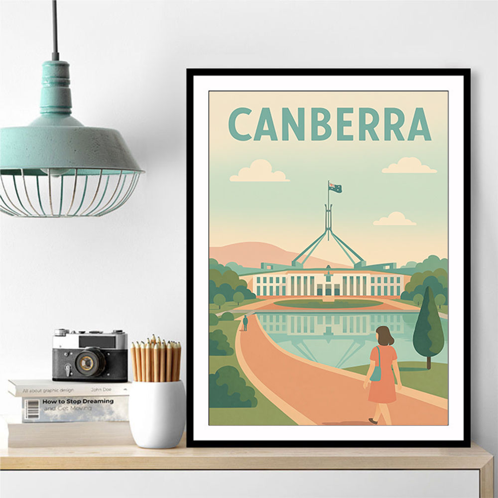 Canberra Travel Poster Wall Art