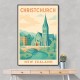 Christchurch Travel Poster 1 Wall Art