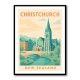 Christchurch Travel Poster 1 Wall Art