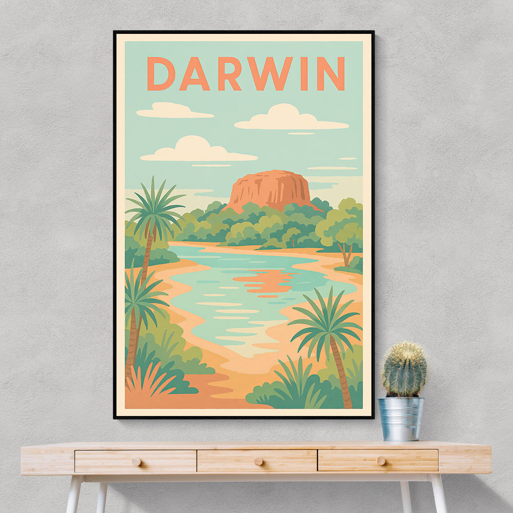 Darwin Travel Poster 1 Wall Art
