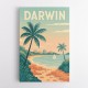 Darwin Travel Poster Wall Art