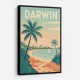 Darwin Travel Poster Wall Art