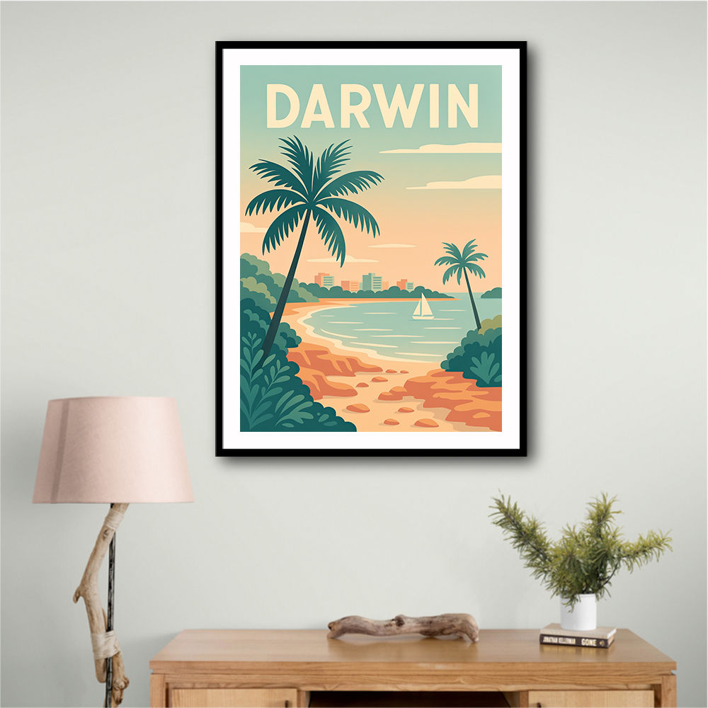 Darwin Travel Poster Wall Art