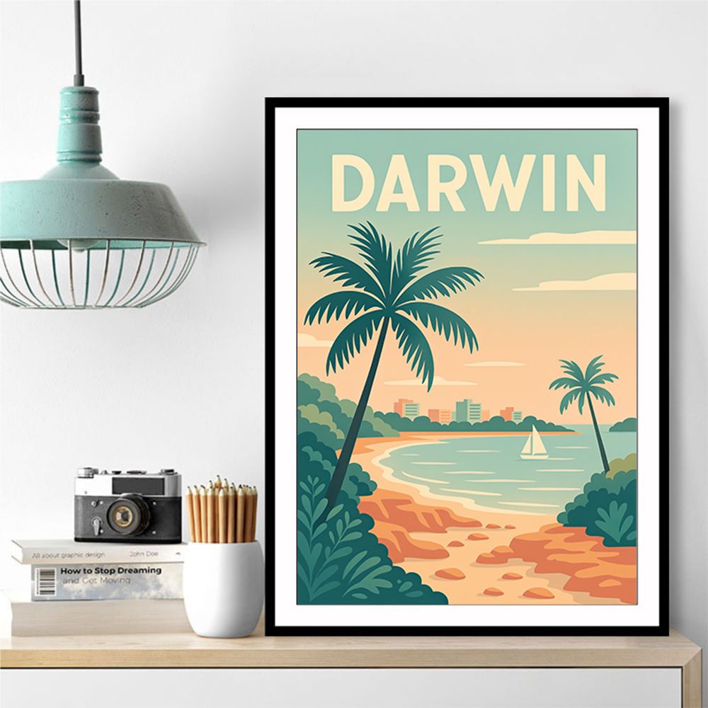 Darwin Travel Poster Wall Art