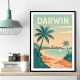 Darwin Travel Poster Wall Art