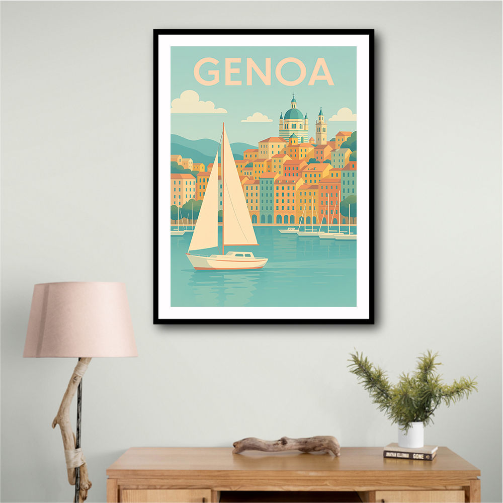 Genoa Travel Poster Wall Art
