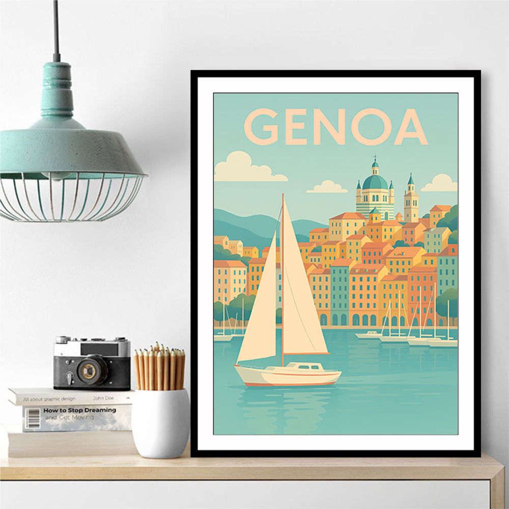 Genoa Travel Poster Wall Art