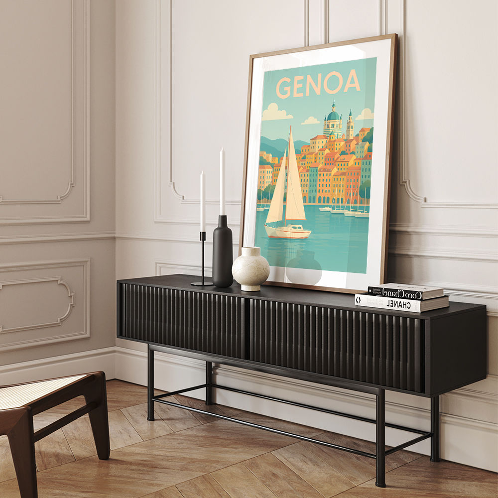Genoa Travel Poster Wall Art