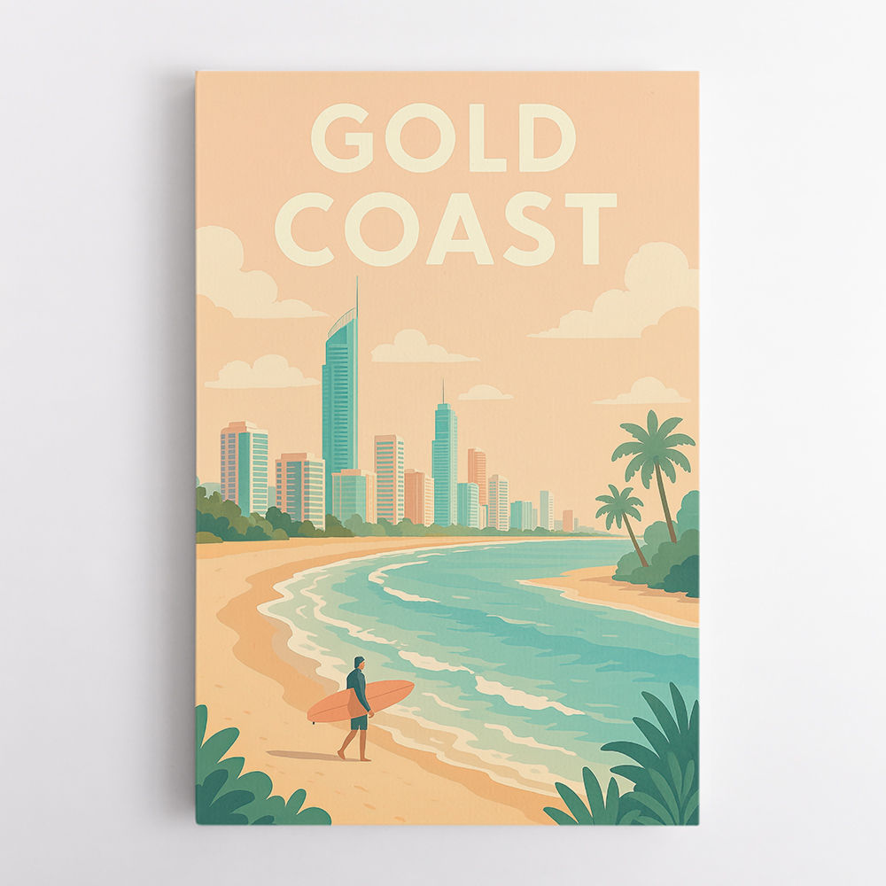 Gold Coast Modern Poster Wall Art