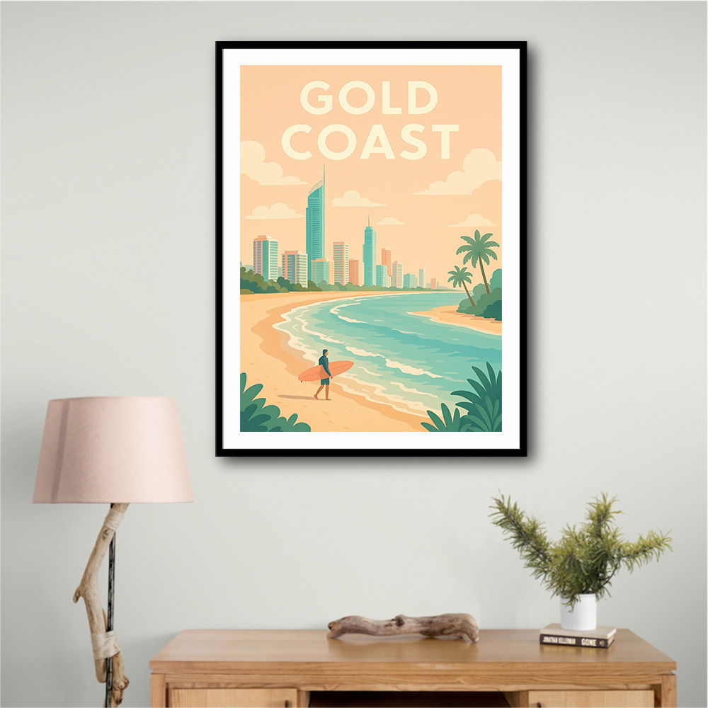 Gold Coast Modern Poster Wall Art