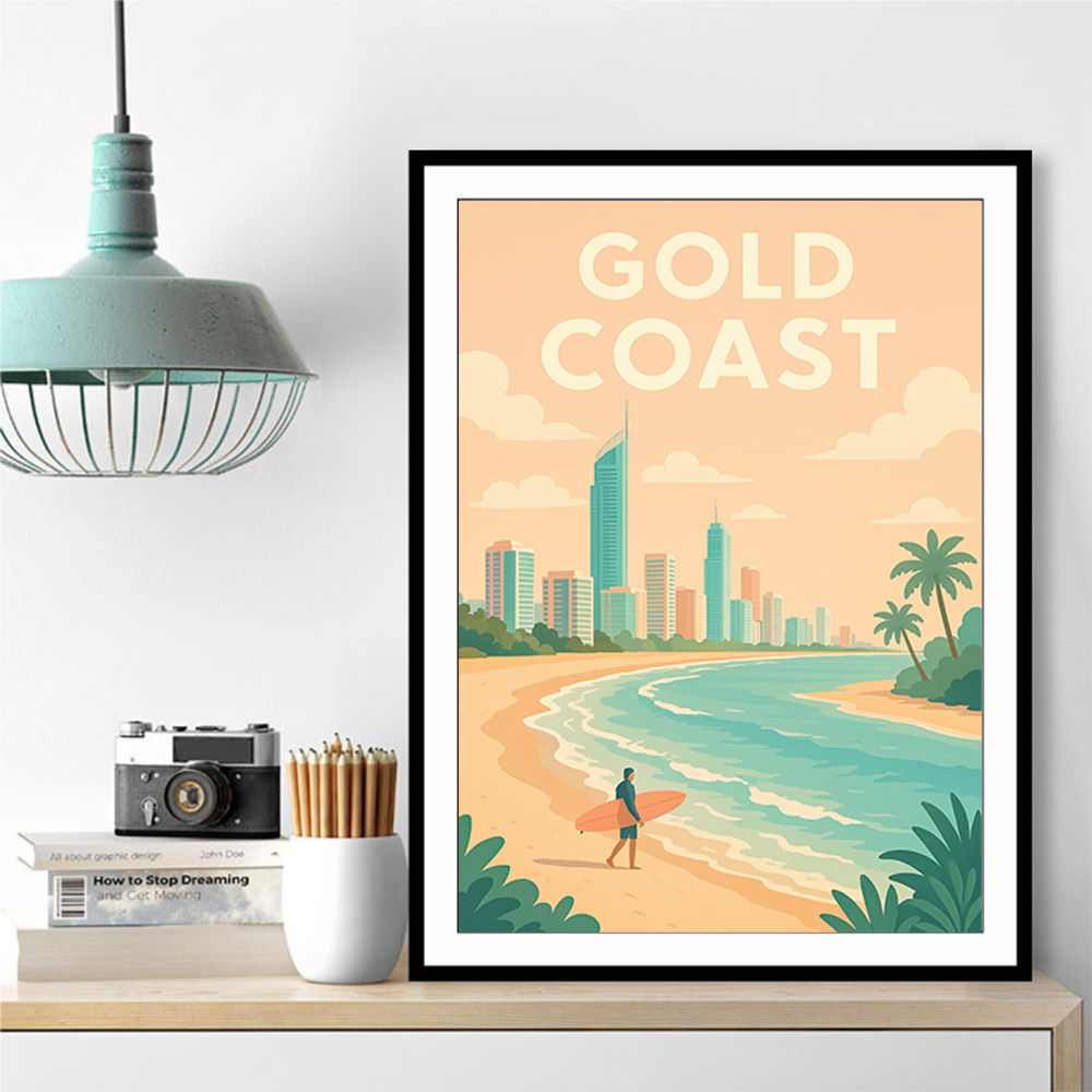 Gold Coast Modern Poster Wall Art