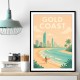 Gold Coast Modern Poster Wall Art