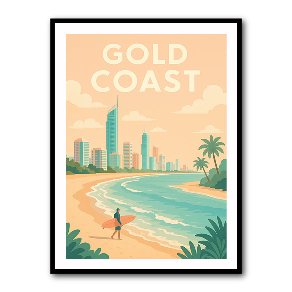 Gold Coast Modern Poster Wall Art