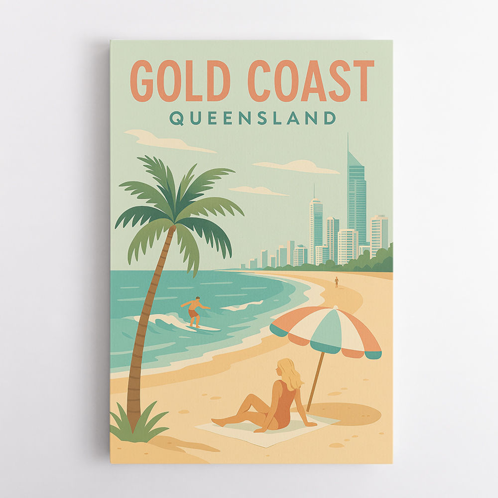 Gold Coast Travel Poster 1 Wall Art
