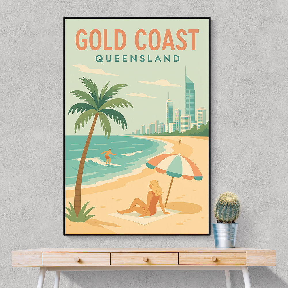 Gold Coast Travel Poster 1 Wall Art