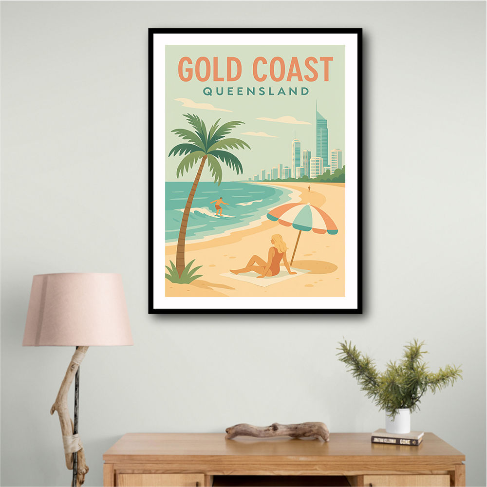Gold Coast Travel Poster 1 Wall Art