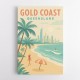 Gold Coast Travel Poster Wall Art