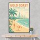 Gold Coast Travel Poster Wall Art