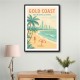 Gold Coast Travel Poster Wall Art