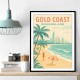 Gold Coast Travel Poster Wall Art