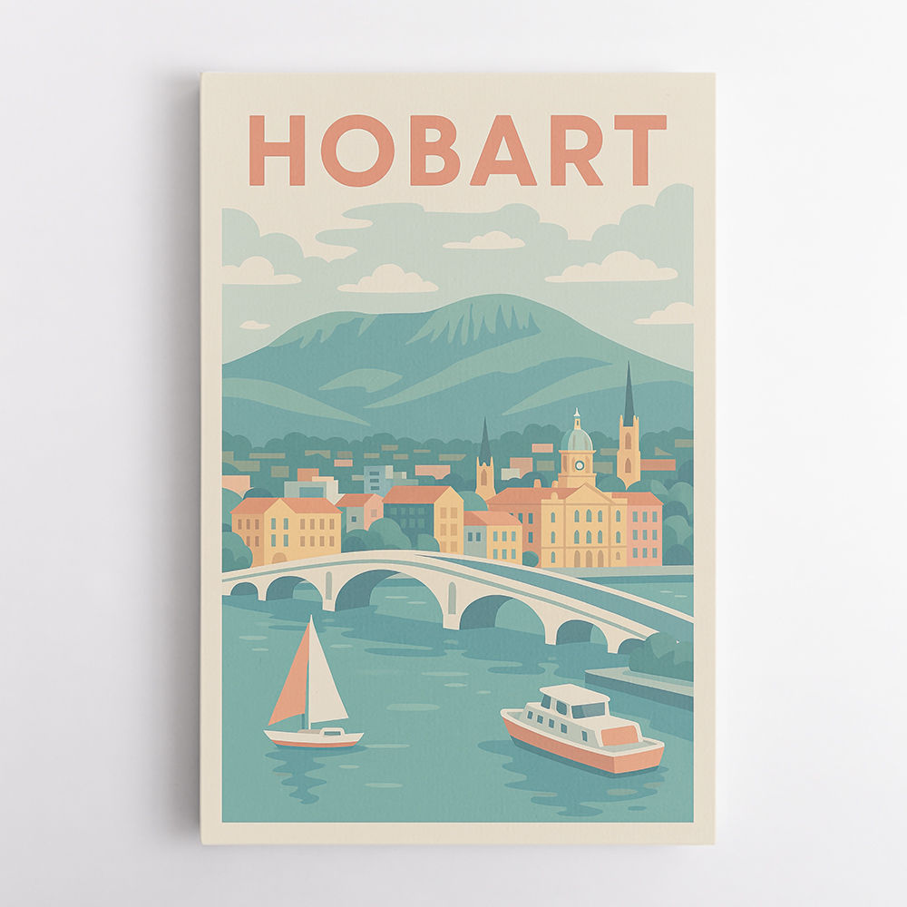 Hobart Travel Poster 1 Wall Art