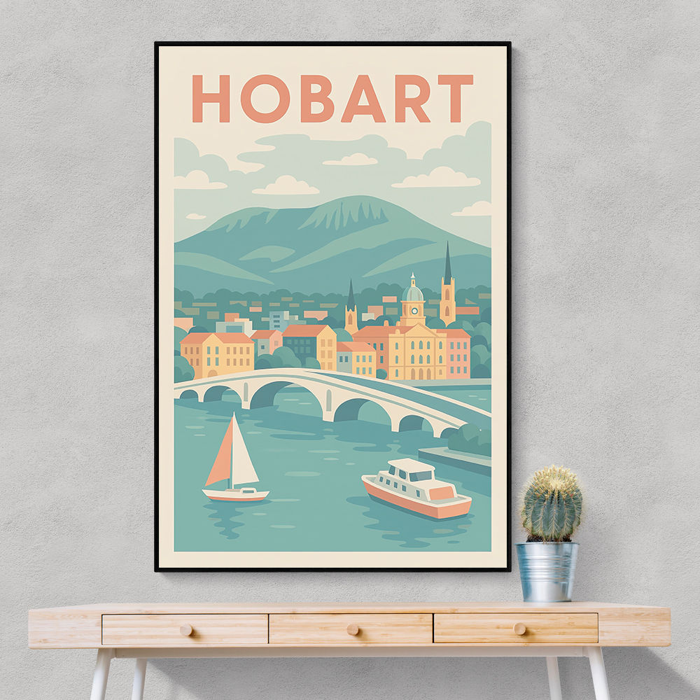 Hobart Travel Poster 1 Wall Art