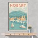 Hobart Travel Poster 1 Wall Art