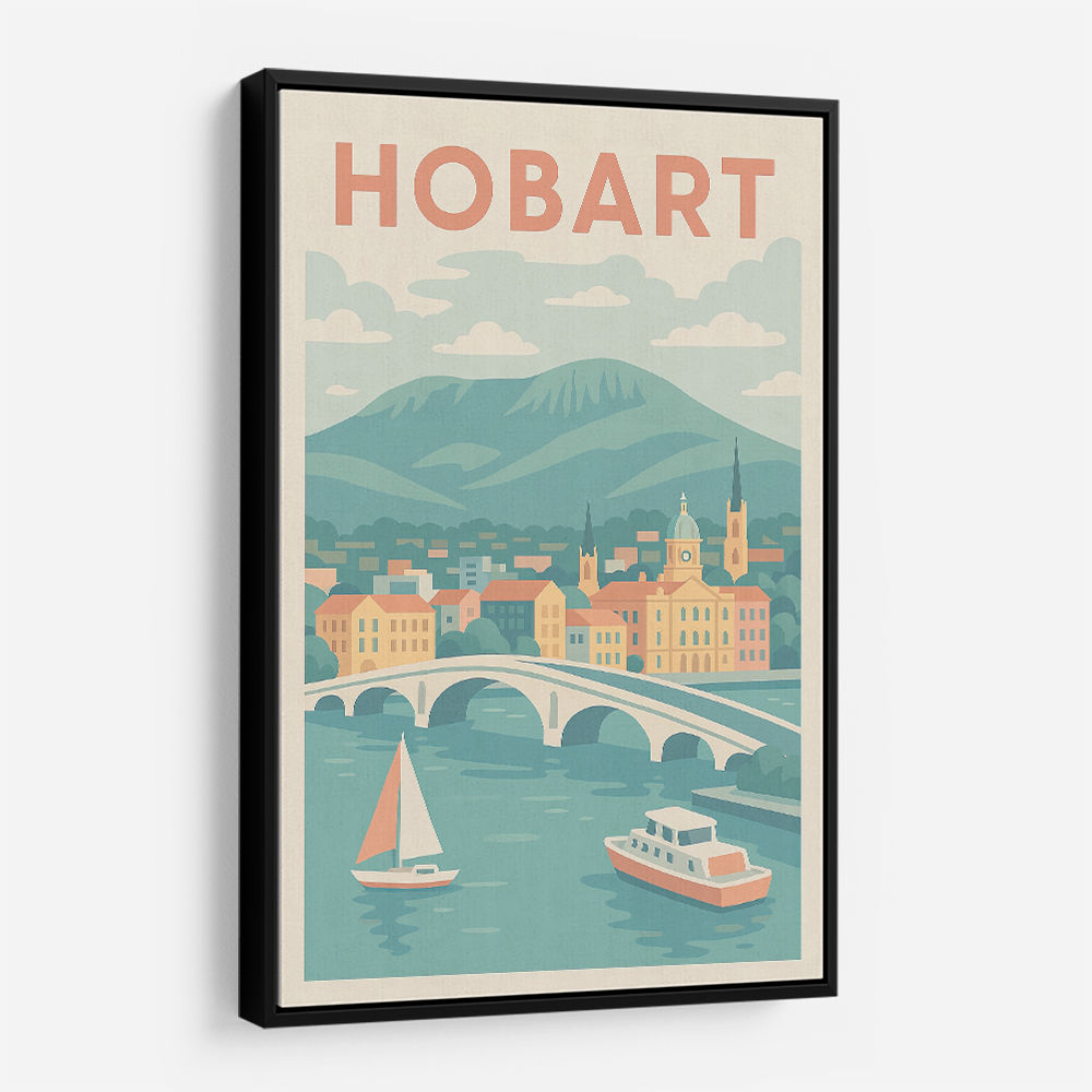 Hobart Travel Poster 1 Wall Art