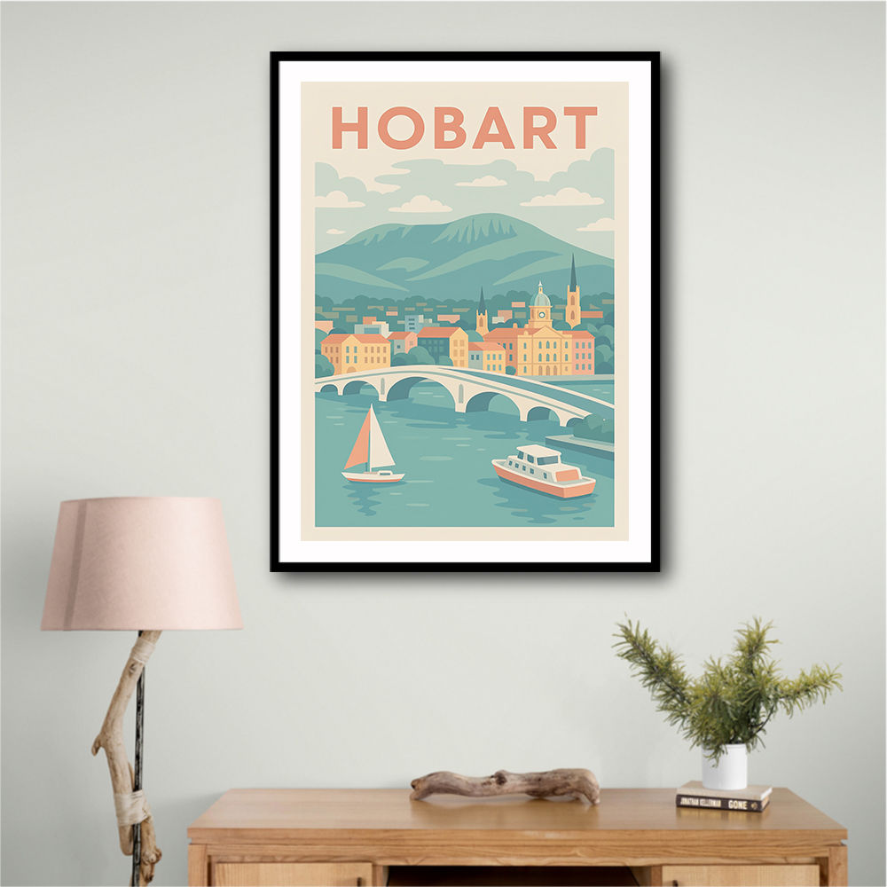 Hobart Travel Poster 1 Wall Art