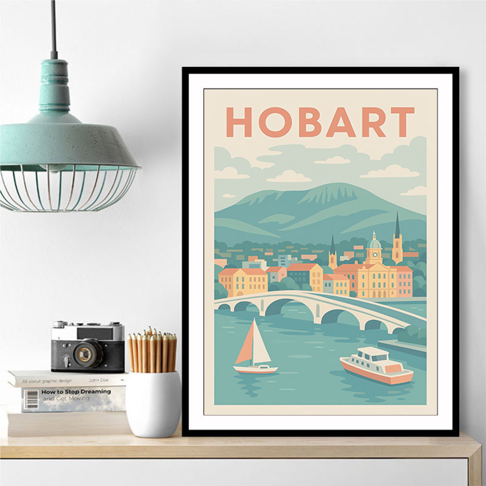 Hobart Travel Poster 1 Wall Art