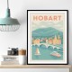 Hobart Travel Poster 1 Wall Art