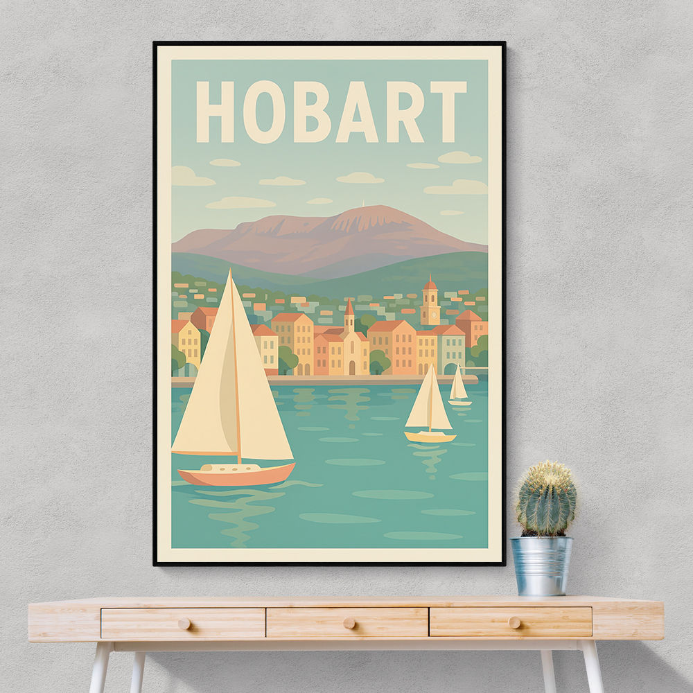 Hobart Travel Poster Wall Art