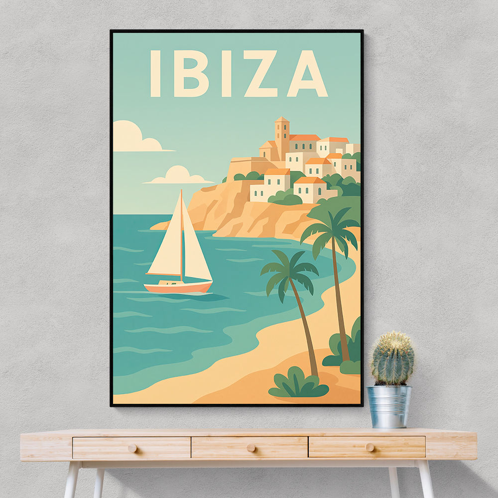 Ibiza Travel Poster 1 Wall Art