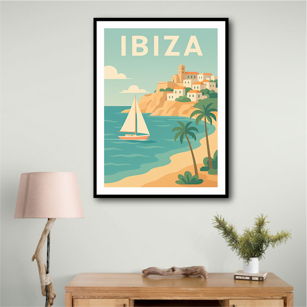 Ibiza Travel Poster 1 Wall Art