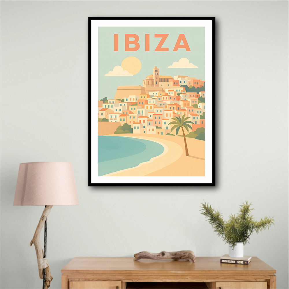 Ibiza Travel Poster Wall Art