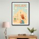 Milan Travel Poster 1 Wall Art