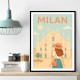 Milan Travel Poster 1 Wall Art