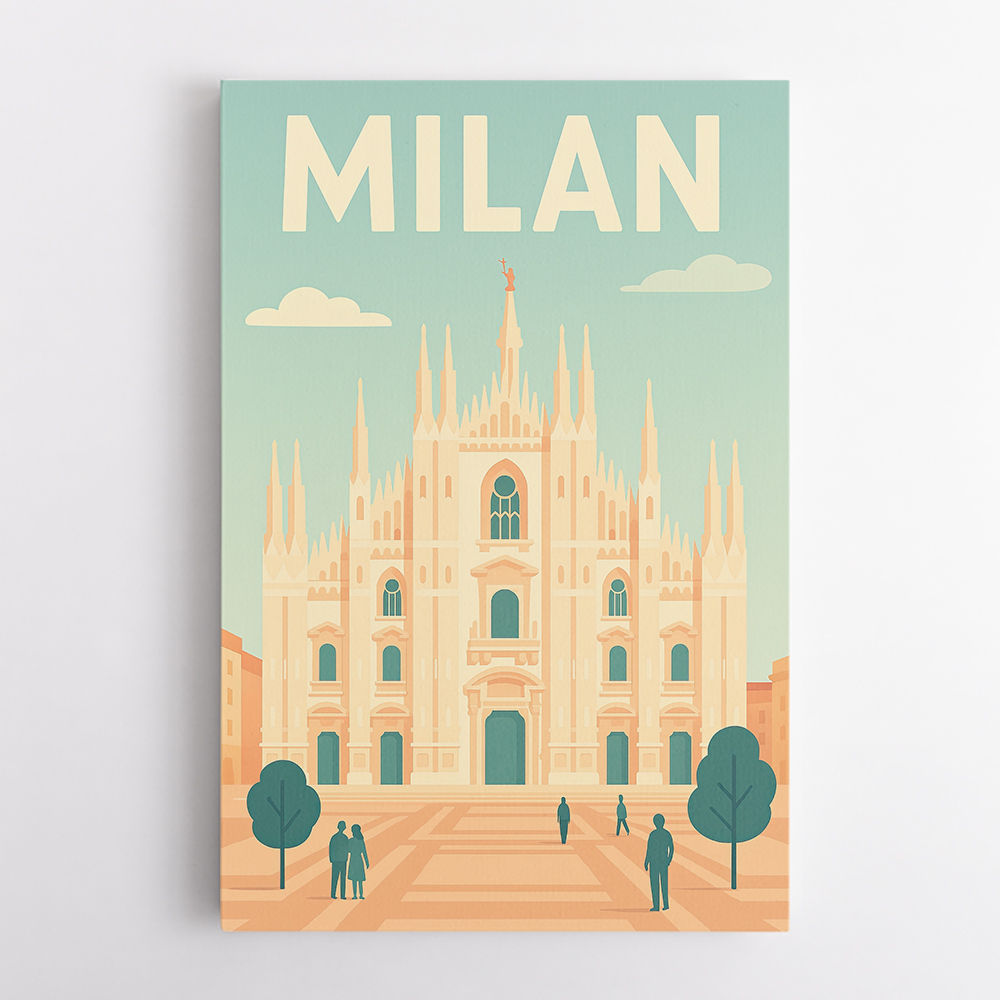 Milan Travel Poster Wall Art