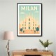 Milan Travel Poster Wall Art