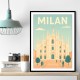 Milan Travel Poster Wall Art