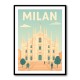 Milan Travel Poster Wall Art