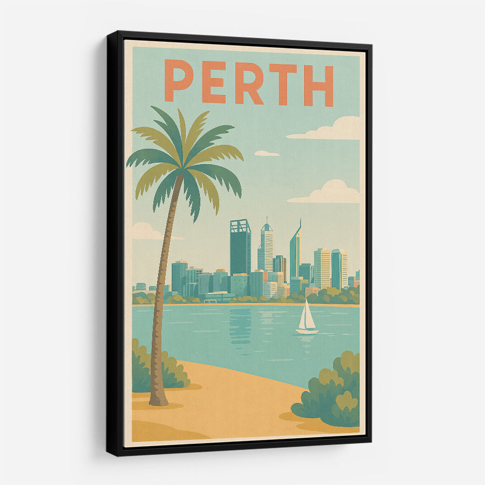 Perth In Modern Colors 1 Wall Art