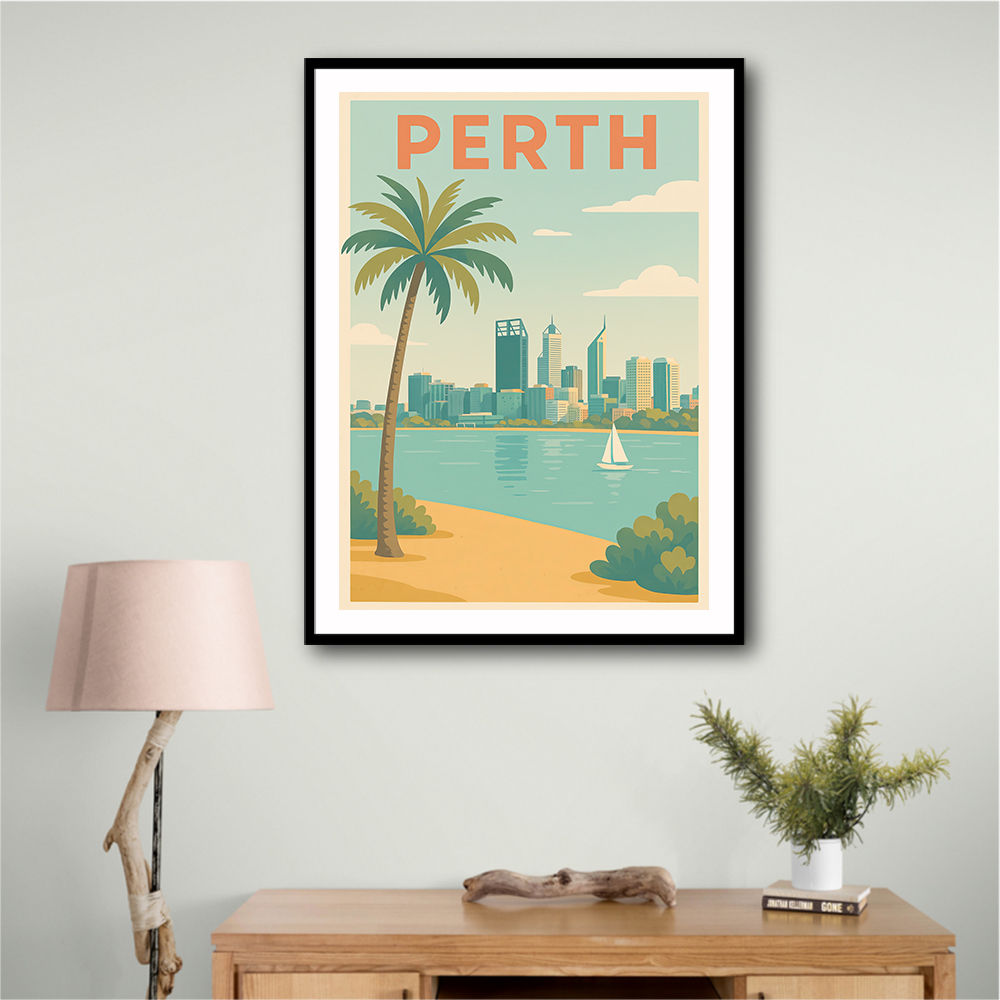 Perth In Modern Colors 1 Wall Art