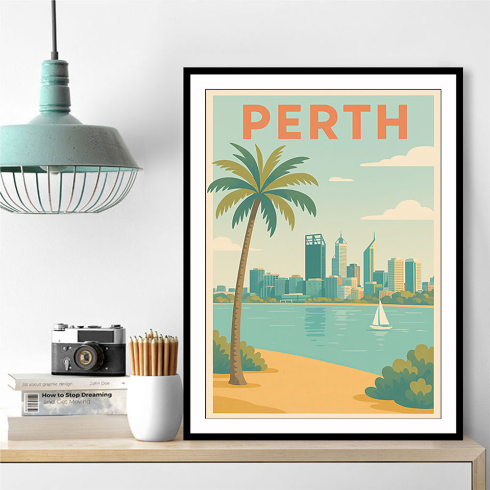 Perth In Modern Colors 1 Wall Art