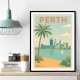 Perth In Modern Colors 1 Wall Art