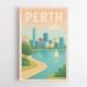Perth In Modern Colors Wall Art